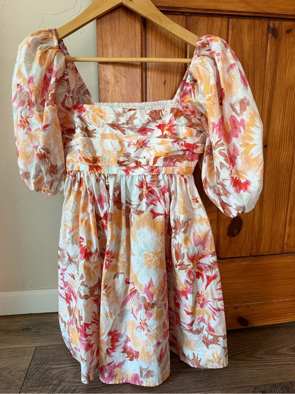 Abercrombie & Fitch Floral Puff Sleeve Mini Dress – Size Small, Like New